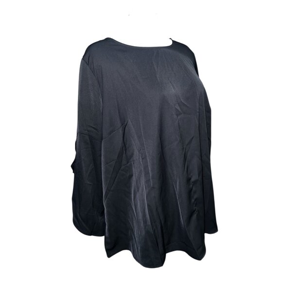 BloomChic Long Sleeve Boat Neck Silky Casual Career Blouse Sz 18/20 (2XL) Womens - Picture 7 of 9